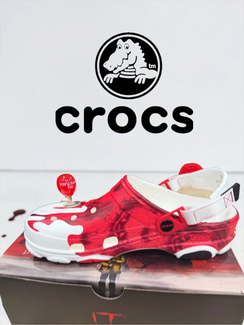 NEW Crocs Classic All-Terrain Clog IT Pennywise Horror Pack Men 10 / Women 12